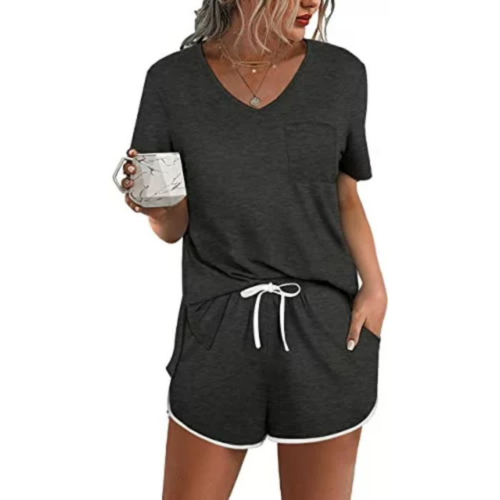 Short Sleeve Pajama Set For Women