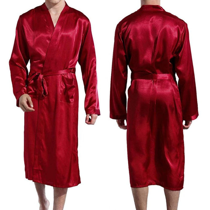 Customized Long Sleeved Classic Satin Silk Robe