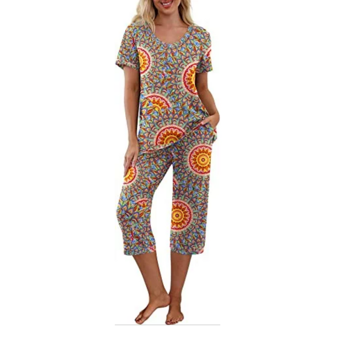 Printed Casual Pajama Set For Women