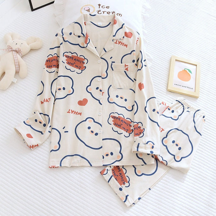 Casual Cute Ladies Pajamas Set