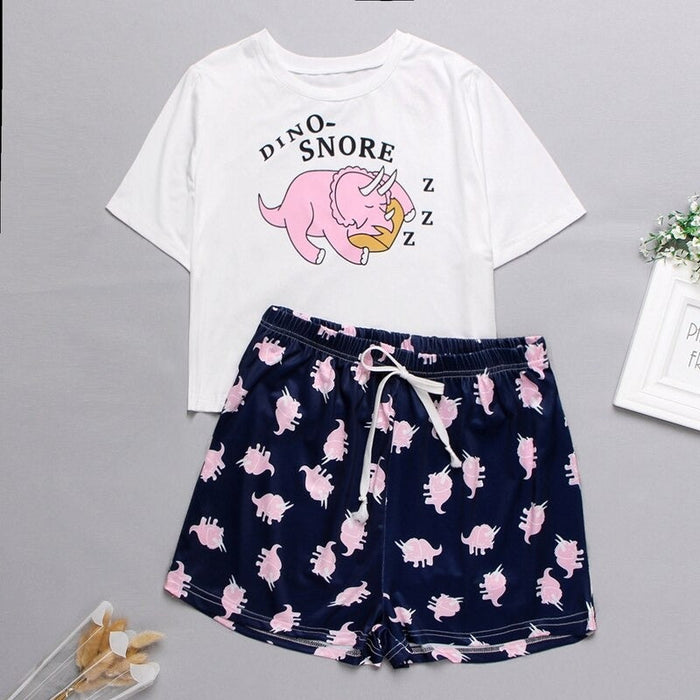 Printed T-shirts & Short 2 Piece Set