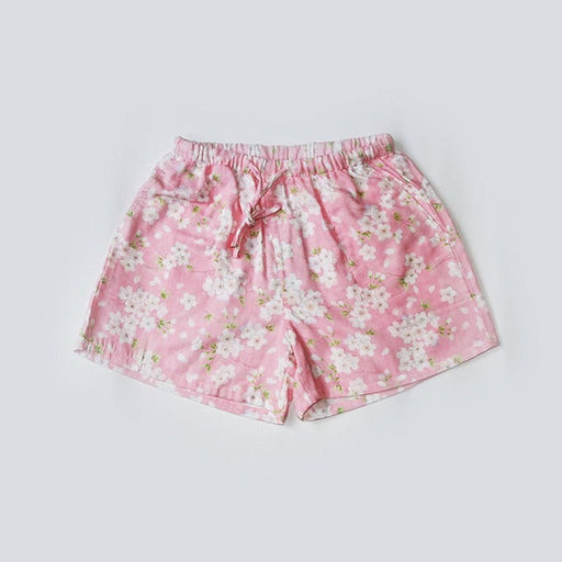 KAKAYO Summer Women Sleep Shorts Cotton Gauze Pajamas Pants Print Sleep  Bottoms Sleep Wear Sleep Women Lounge Wear Sleepwear (Color : Pink  Mushroom, Size : M) : : Fashion