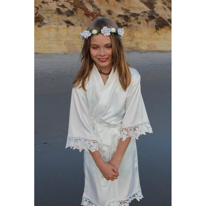 Robe Silky Flower Robes For Kids