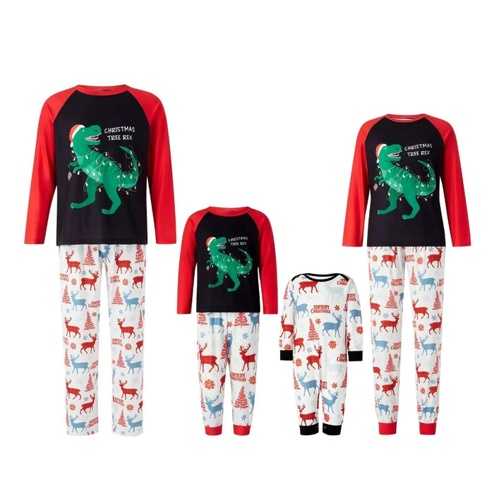 Christmas Dino Lights Family Pajama Set