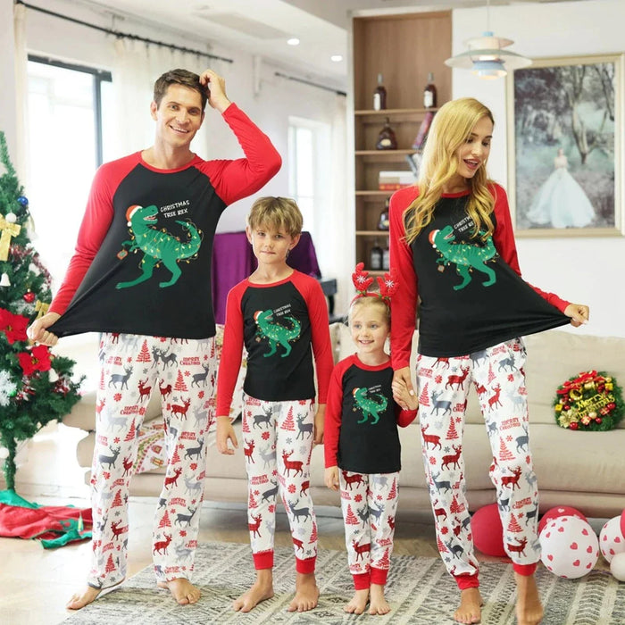 Christmas Dino Lights Family Pajama Set