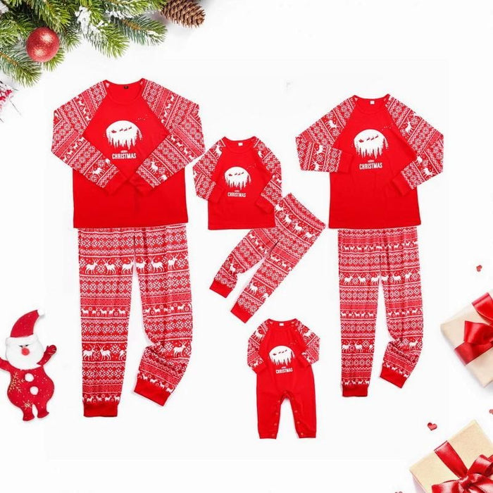 Christmas Pajamas Matching Set Deer