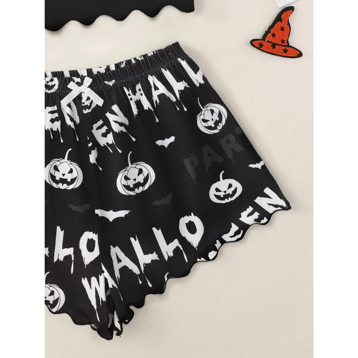 Happy Halloween Women's Cartoon Camisole Shorts Set