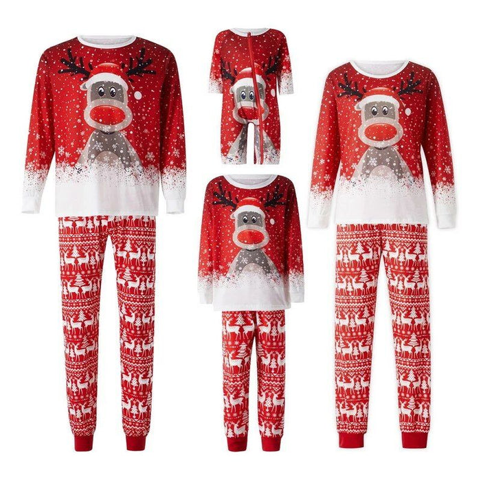 Set Xmas Deer Print Pijamas