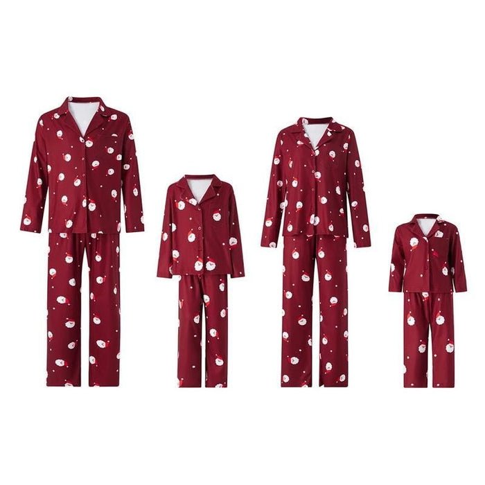 Pajamas Set Cute Santa Claus Print