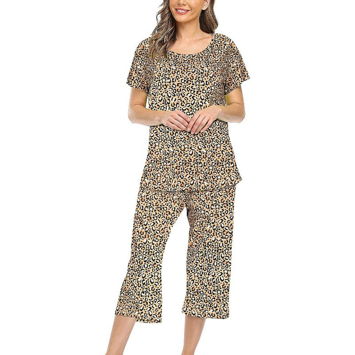 Sleepwear Tops With Capri Pants