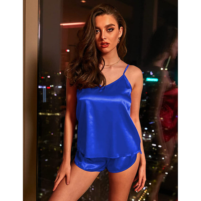 Women Pajamas Cami Nightwear Lingerie Satin