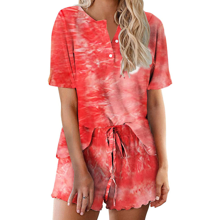 Tie Dye Sleepwear Pajamas Set For Women