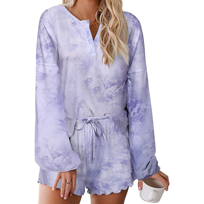 Tie Dye Long Sleeves Pajamas Sets