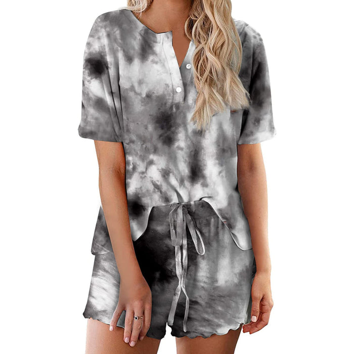 Tie Dye Sleepwear Pajamas Set For Women