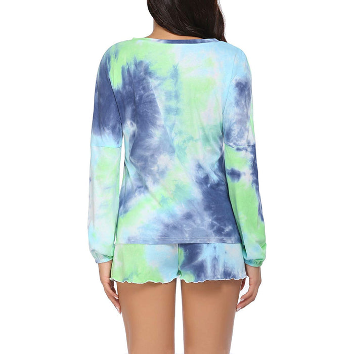 Tie Dye Long Sleeves Pajamas Sets