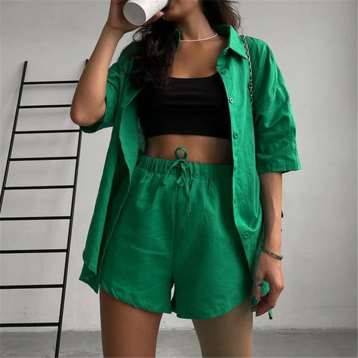 Women's Tops and Shorts Two Piece Set Pajama