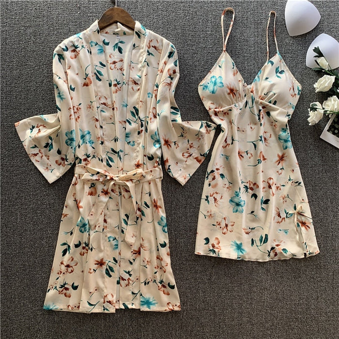 Summer Silk Pajamas Sets