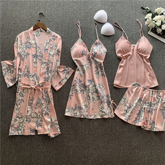 Summer Silk Pajamas Sets