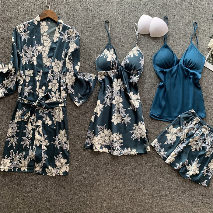 Summer Silk Pajamas Sets