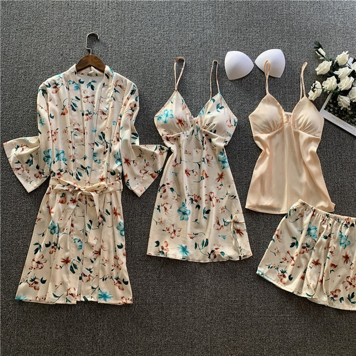 Summer Silk Pajamas Sets