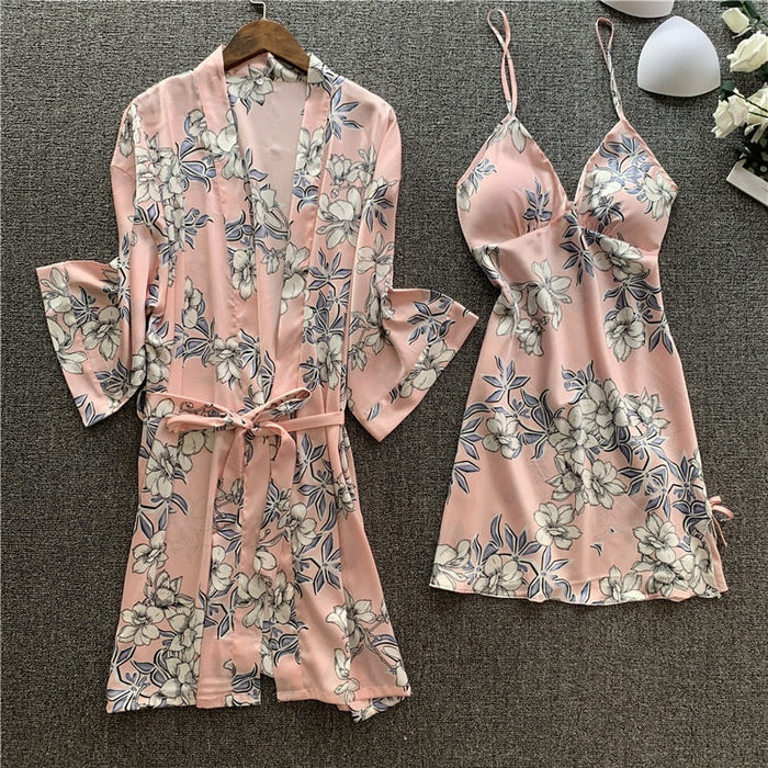 Summer Silk Pajamas Sets