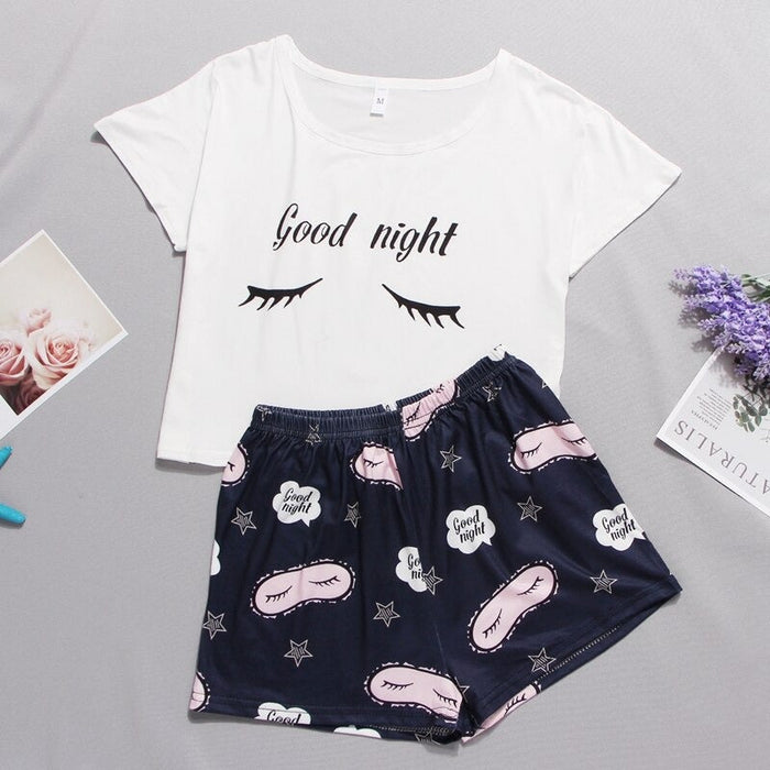 Printed T-shirts & Short 2 Piece Set