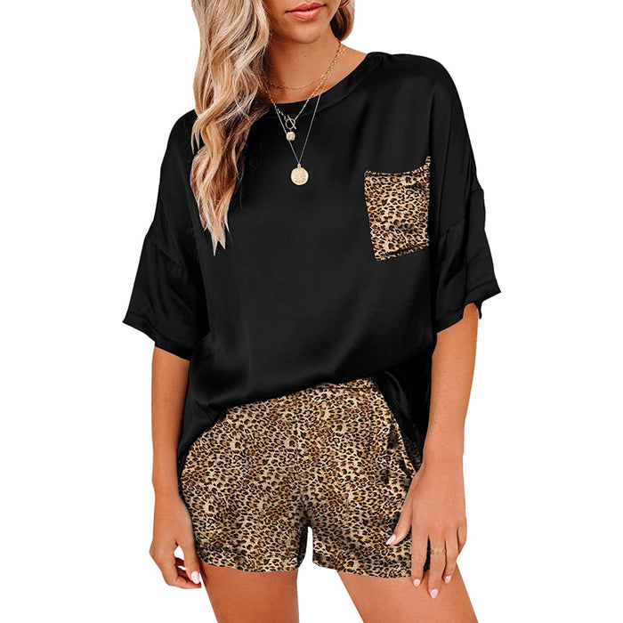 Women's Pajama Short Sleeve T-shirt And Shorts Set