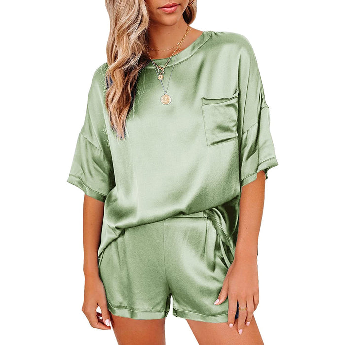 Women's Pajama Short Sleeve T-shirt And Shorts Set