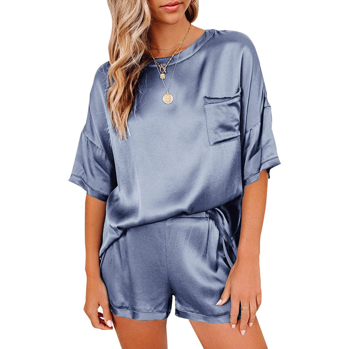 Women's Pajama Set Short Sleeve T-shirt With Shorts