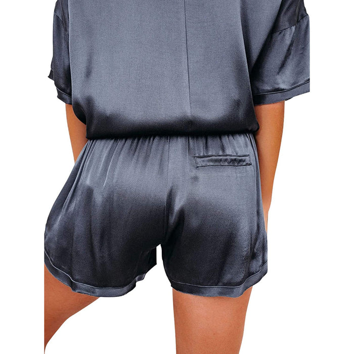 Women's Pajama Short Sleeve T-shirt And Shorts Set