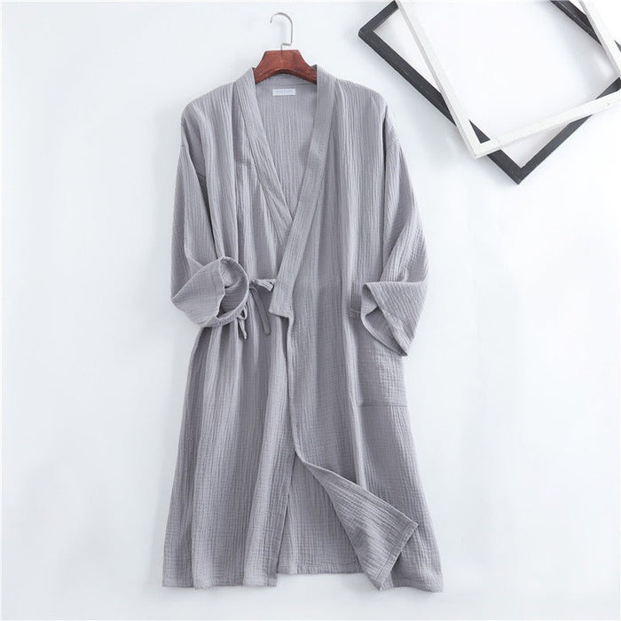 Women Autumn Wear Cotton Crepe Bathrobe