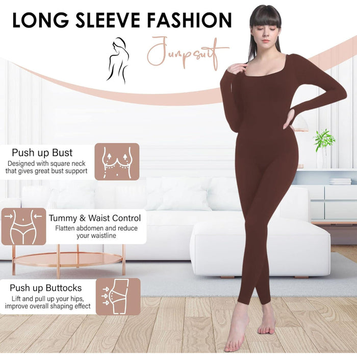 Long Sleeve Sculpting Jumpsuit