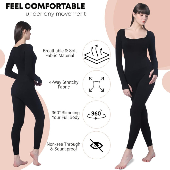 Long Sleeve Sculpting Jumpsuit