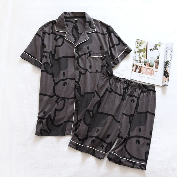 Unisex Cute Short Pajamas Set