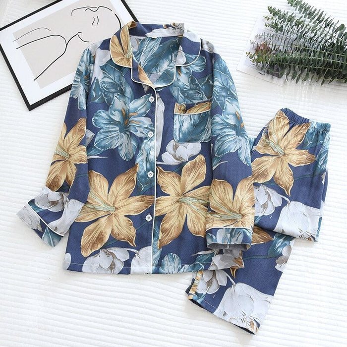 Floral Cotton Pajamas for Women