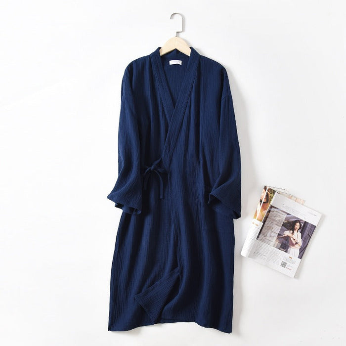 Women Autumn Wear Cotton Crepe Bathrobe