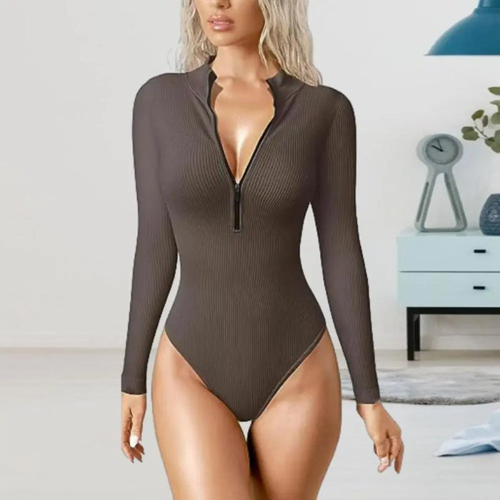 Snatched Zip Up Body Suit