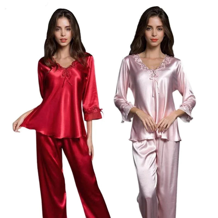 Silk Pajamas Sleepwear Set