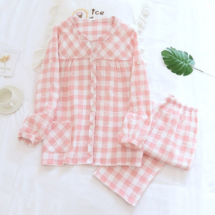 Plaid Home Wear Pajama For Women