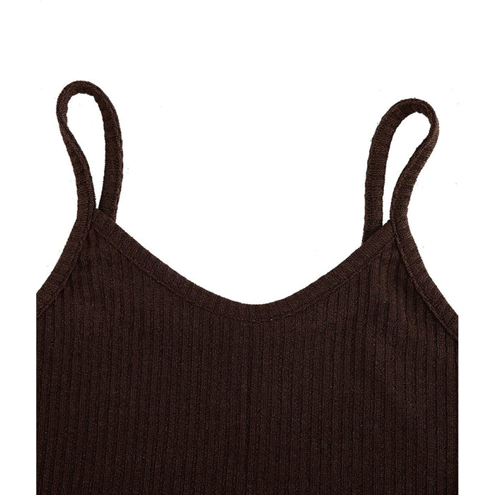 Women's Sleeveless Button Crop Tank Tops And Shorts