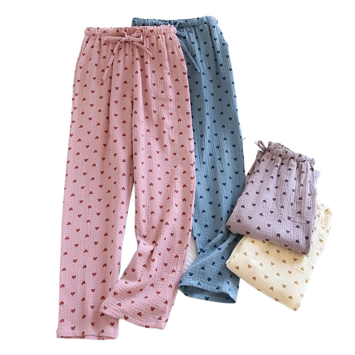 Ladies Cotton Crepe Trousers