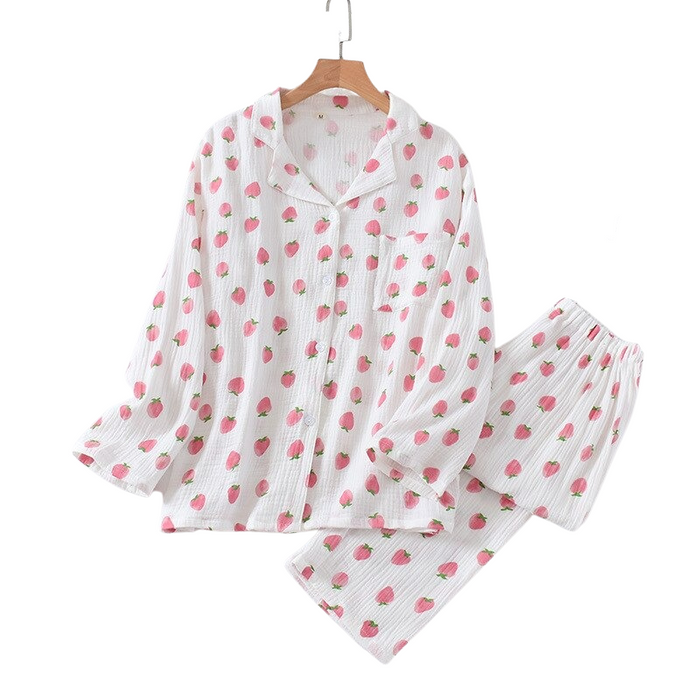 Japanese Cotton Gauze Ladies Pajamas