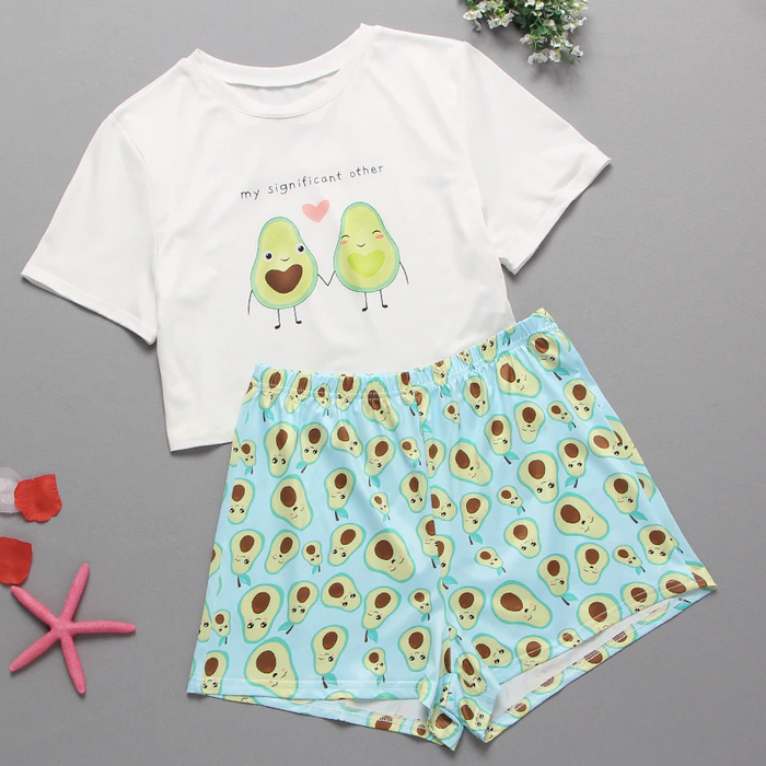 Printed T-shirts & Short 2 Piece Set