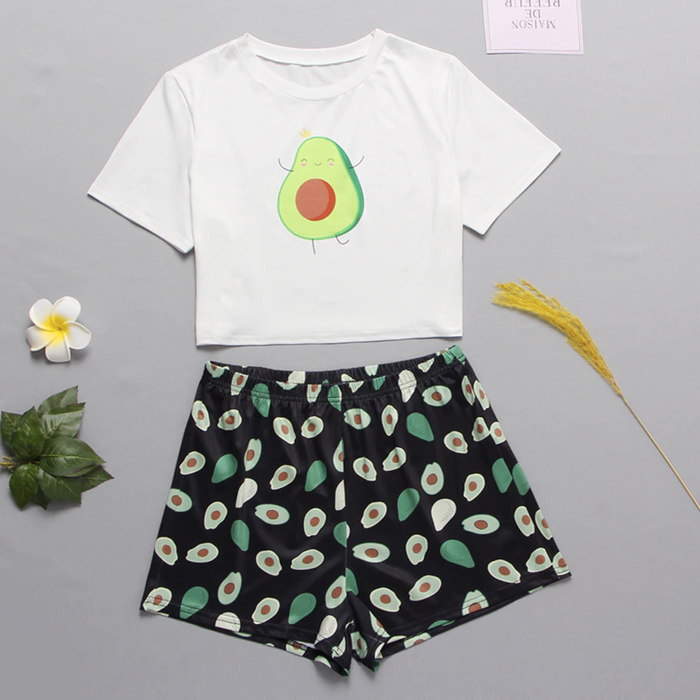 Printed T-shirts & Short 2 Piece Set