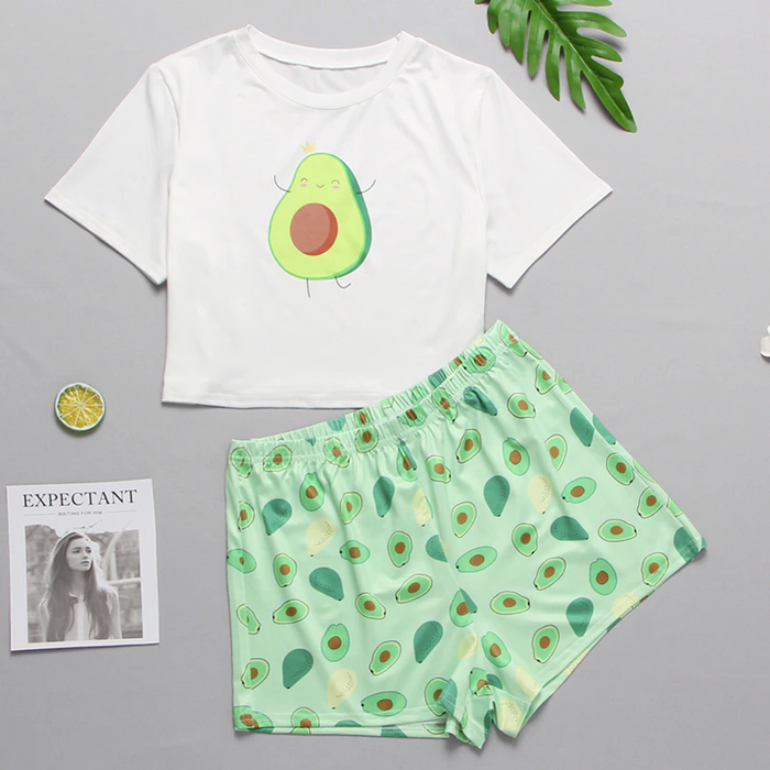 Printed T-shirts & Short 2 Piece Set