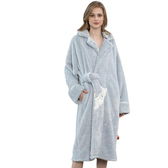 Teddy Print Bathrobe