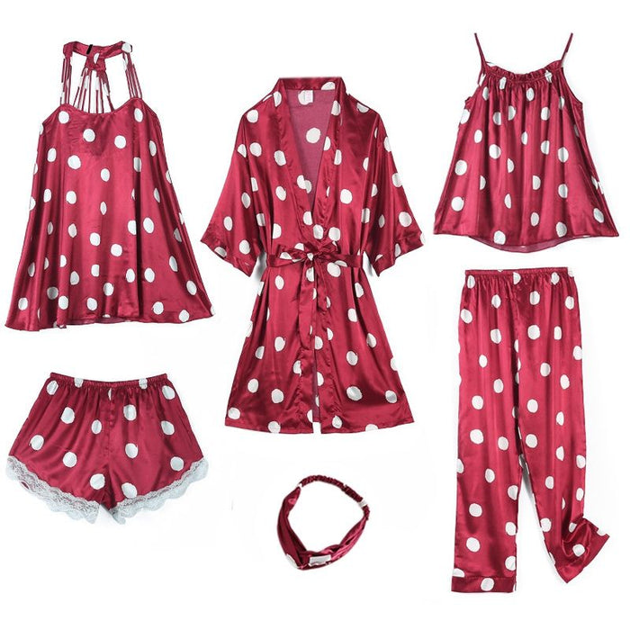 Silk Polka Dot Pajama Set