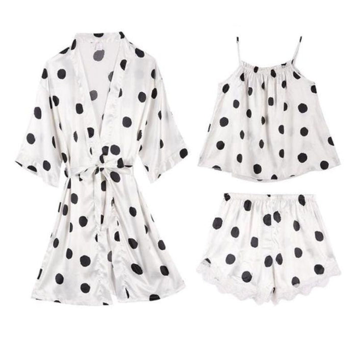 Silk Polka Dot Pajama Set