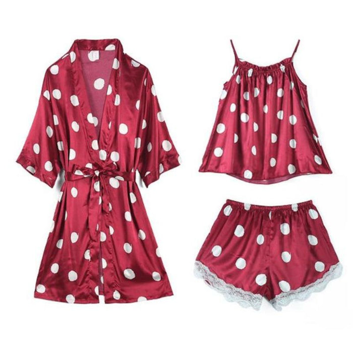 Silk Polka Dot Pajama Set