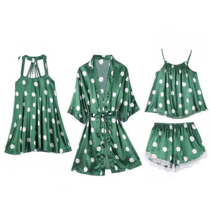 Silk Polka Dot Pajama Set